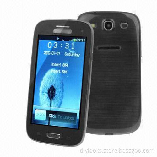 i9300 Black 4.0-inch Touchscreen Mobile Phone with Bluetooth and FM Functions